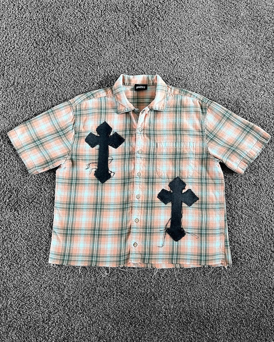 CROSS BUTTON UP