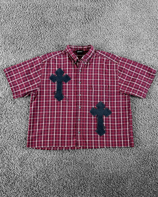 CROSS BUTTON UP