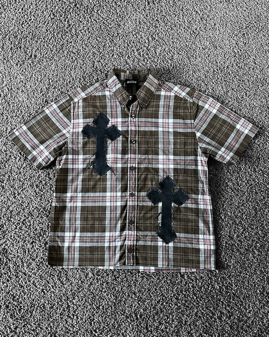 CROSS BUTTON UP